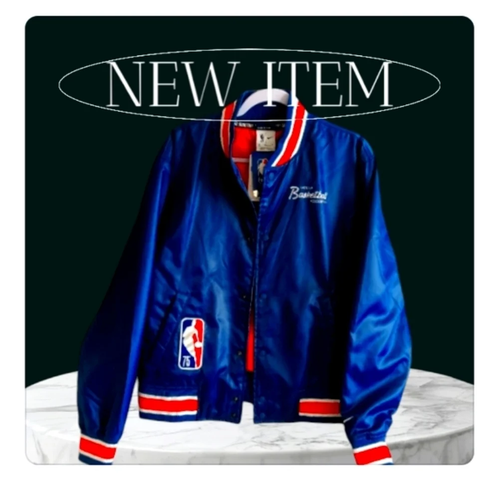 NEW Nike x NBA 75th Anniversary Thick Fill Insulated Embroidered Satin Jacket